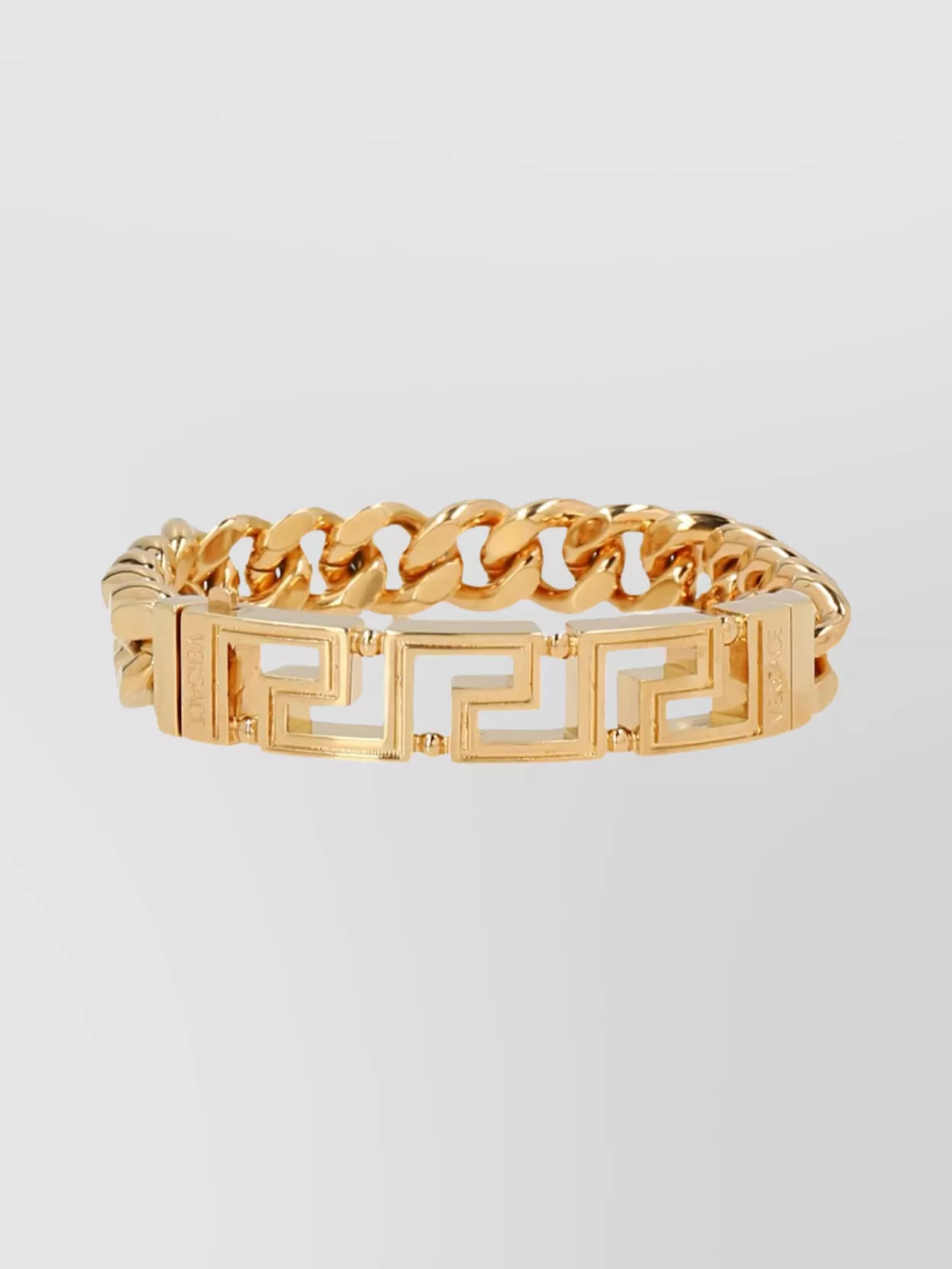 Shop Versace Chain Link Logo Bracelet