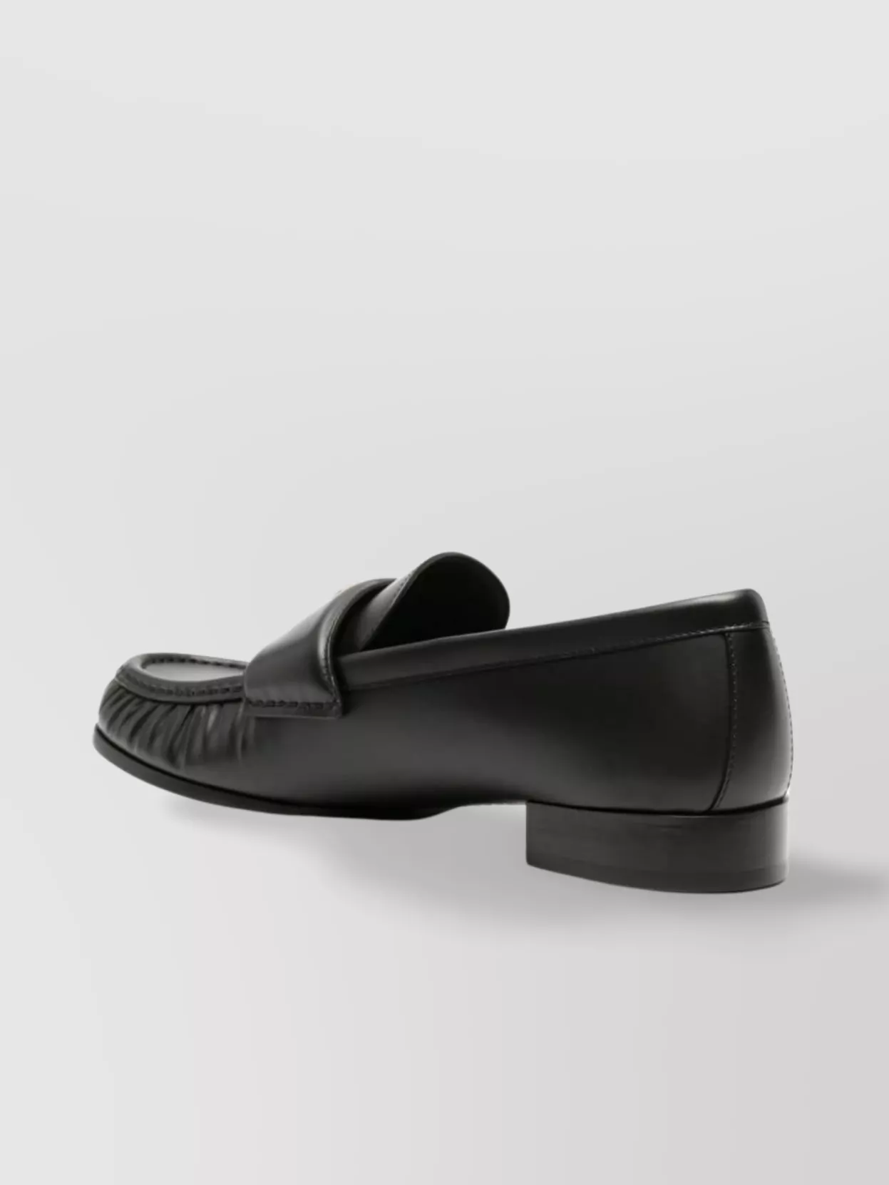 Shop Givenchy Classic Lambskin Loafers With Ruched Detailing In Black