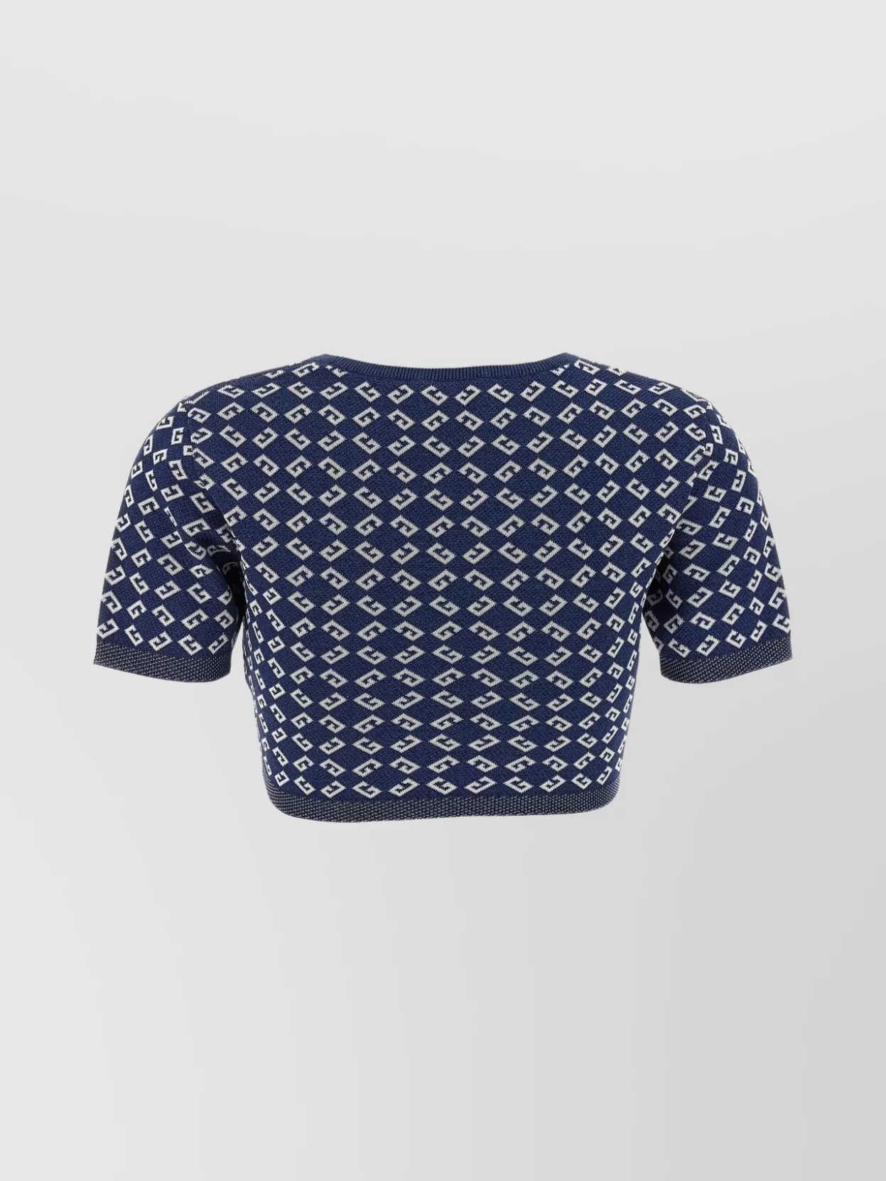 Shop Givenchy Short Sleeve Crew Neck Geometric Pattern Top