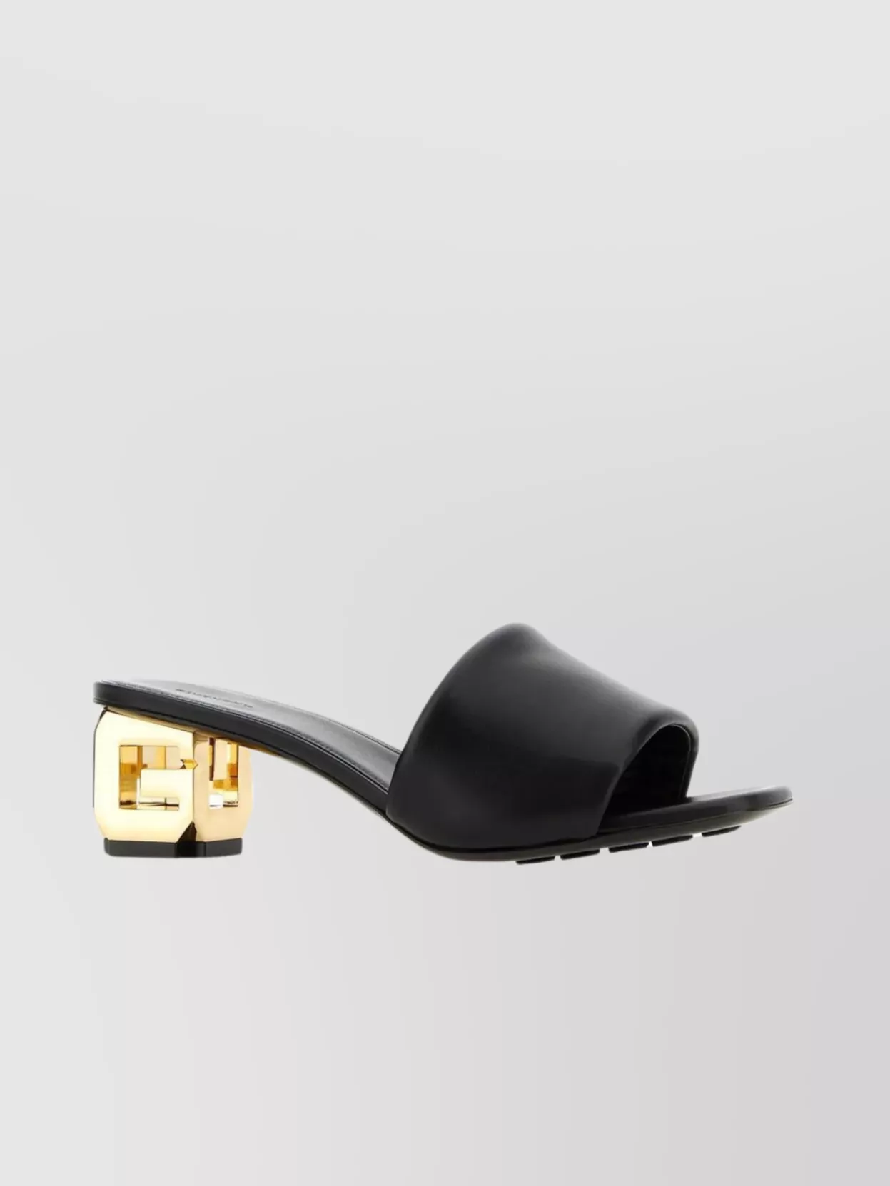 Shop Givenchy G Cube Metal Heel Mules In Black
