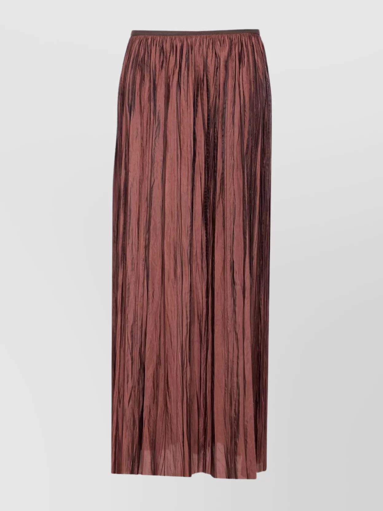 Roberto Collina Crinkled Texture Midi Pleated Sheer Overlay Skirt