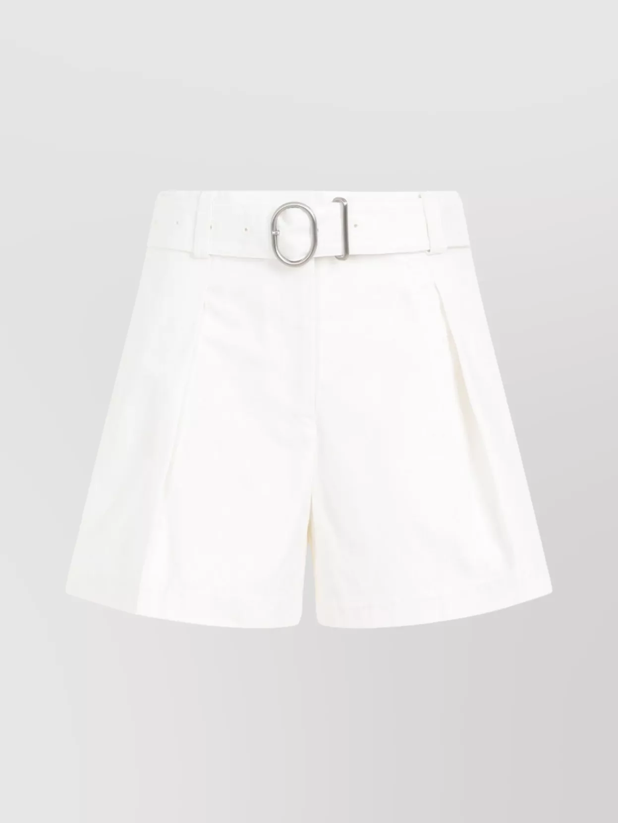 Jil Sander Cotton Bermuda Shorts With Removable Belt