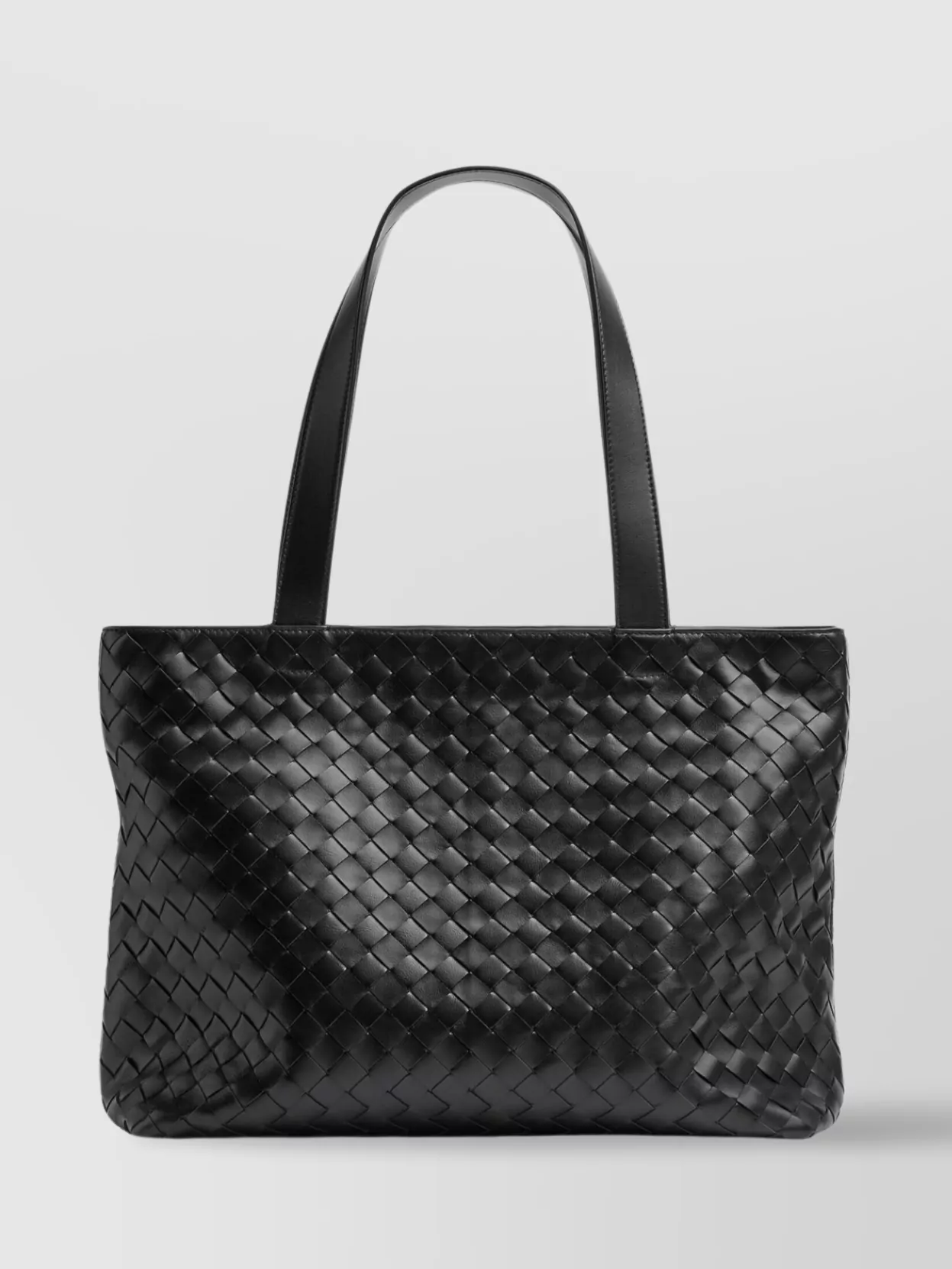 Bottega Veneta Small Woven Tote Bag With Zipper