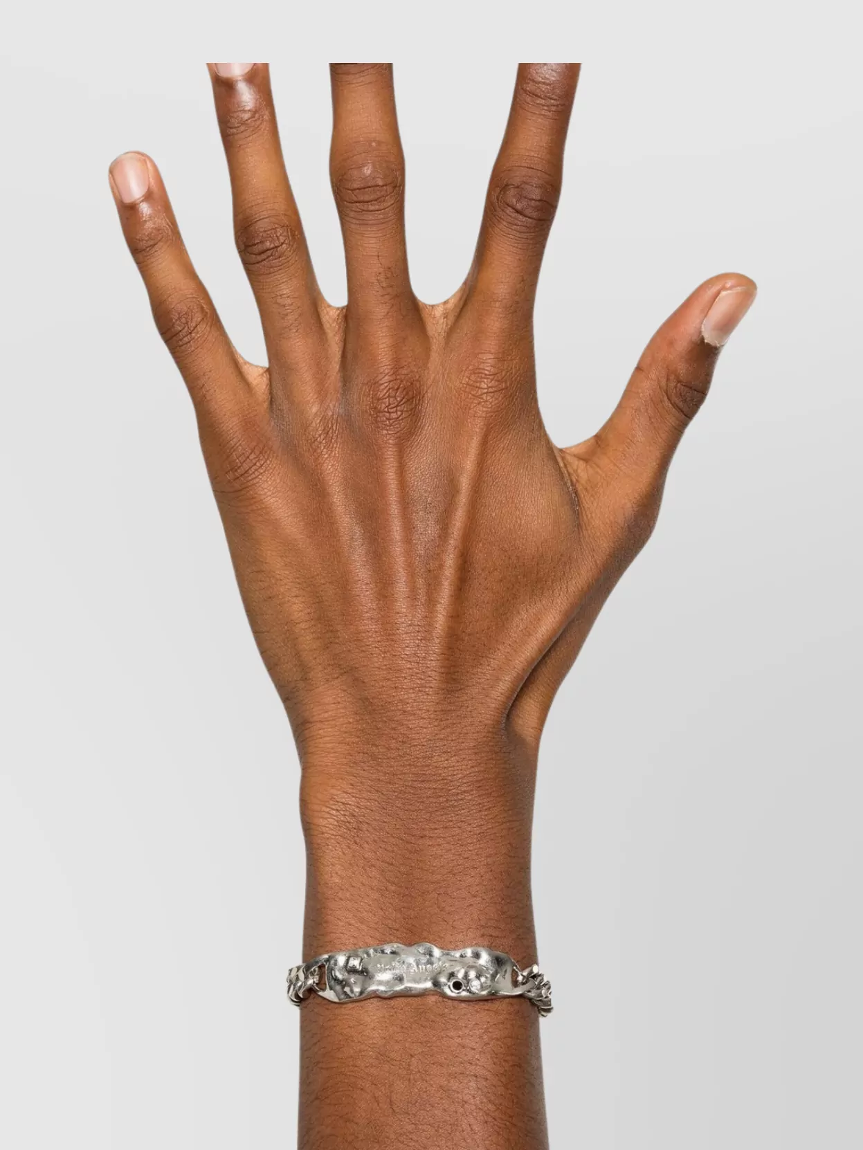 Shop Palm Angels Brass Chain Link Engraved Rhinestone Embellishment