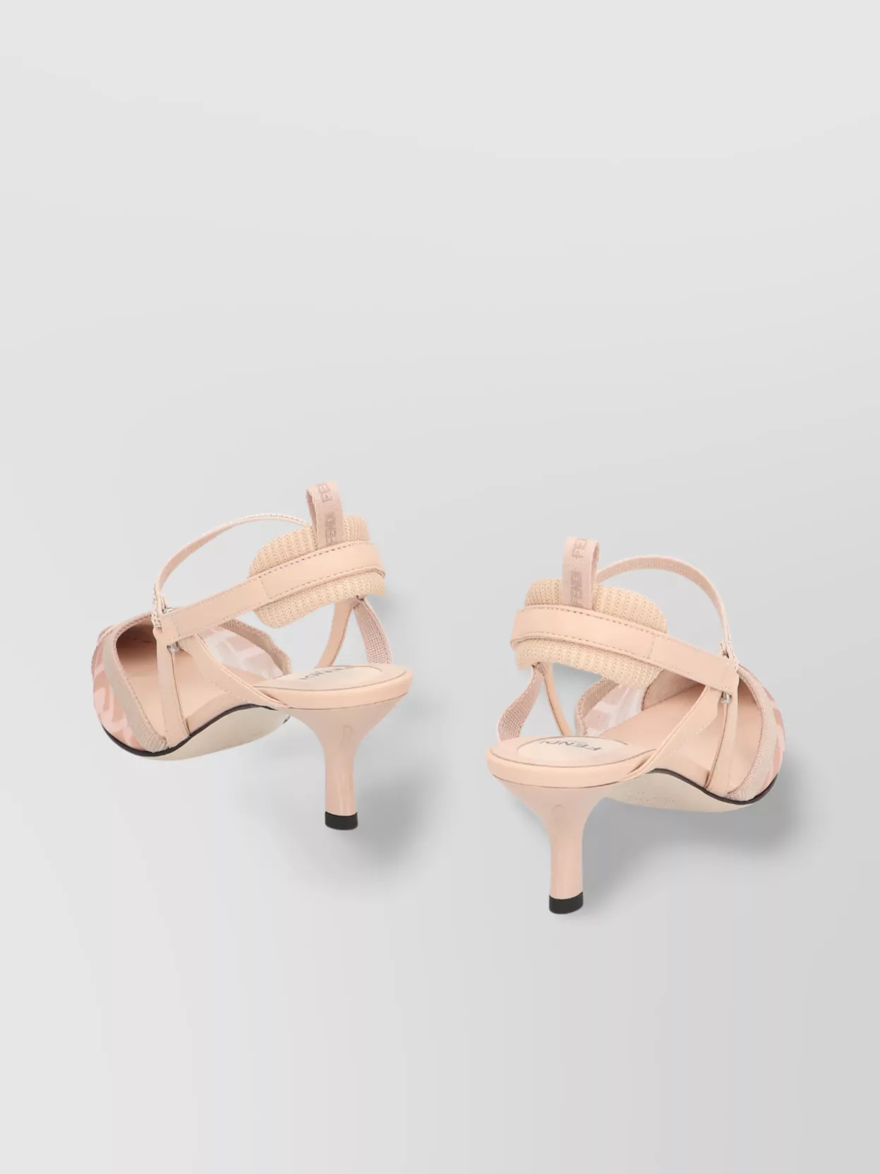 Fendi Lite Slingback With Pointed Toe And Mesh Panels