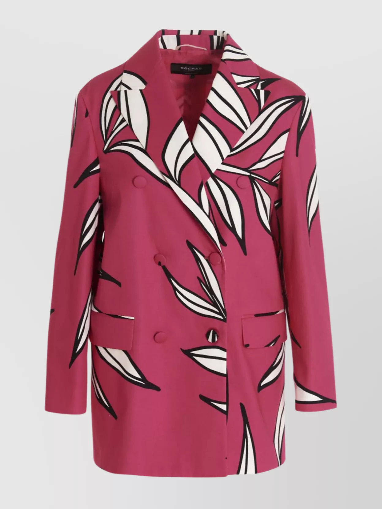 Shop Rochas Floral Pattern Blazer Jacket