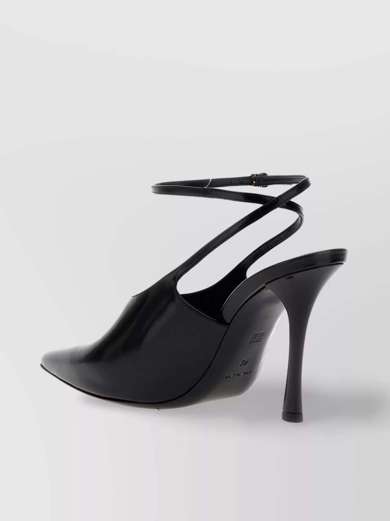 GIVENCHY STRAP ANKLE LEATHER TOE STILETTO PUMPS