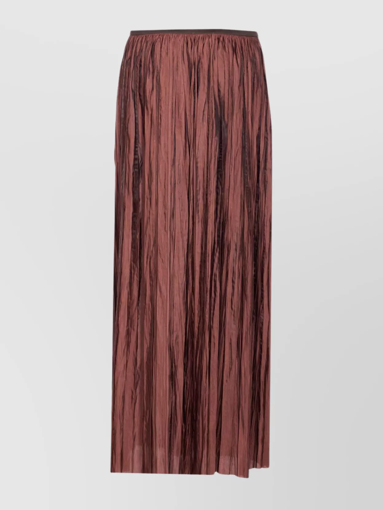 Roberto Collina Crinkled Texture Midi Pleated Sheer Overlay Skirt