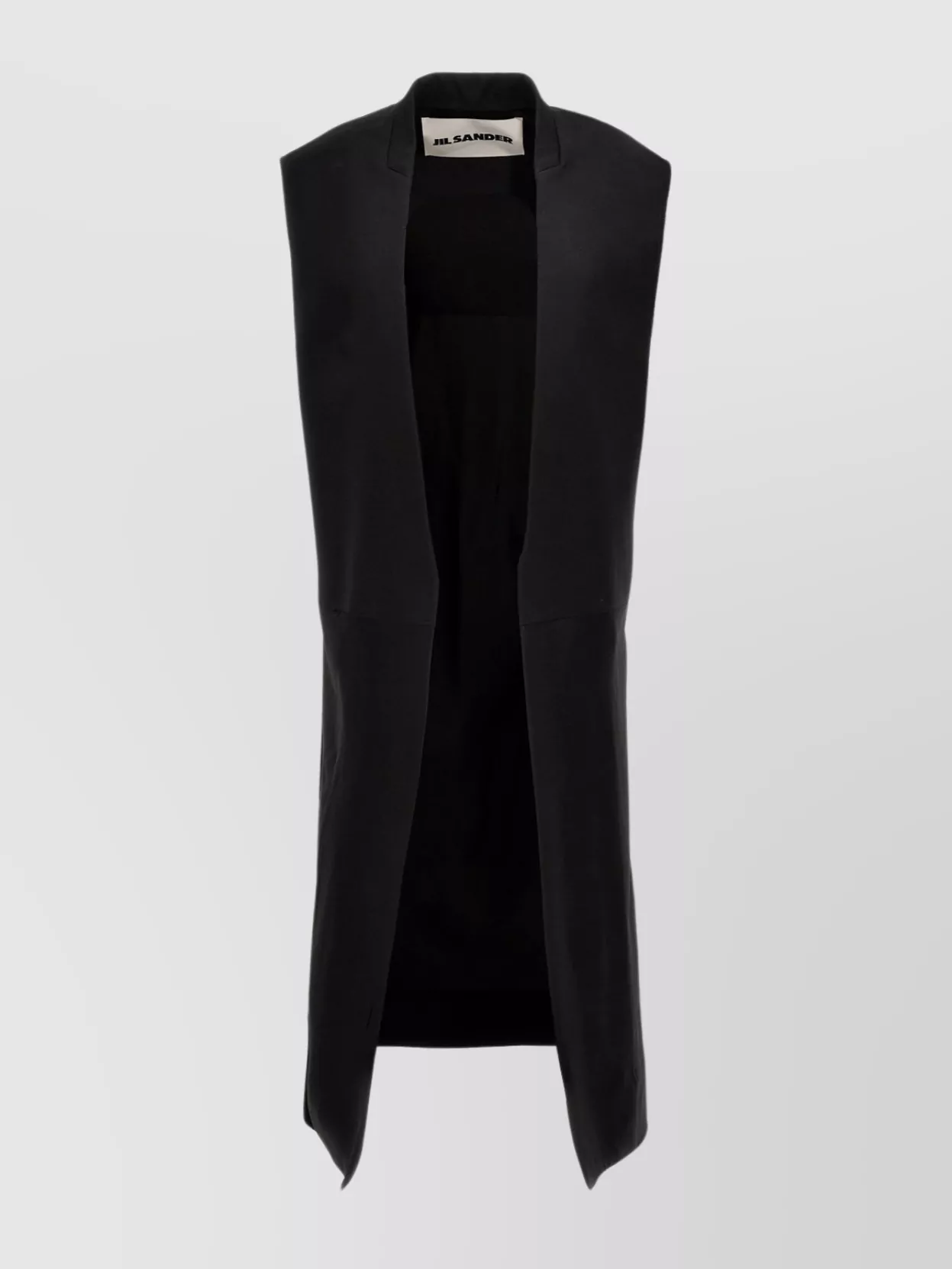 Shop Jil Sander Long Length Sleeveless Vest With Belted Back