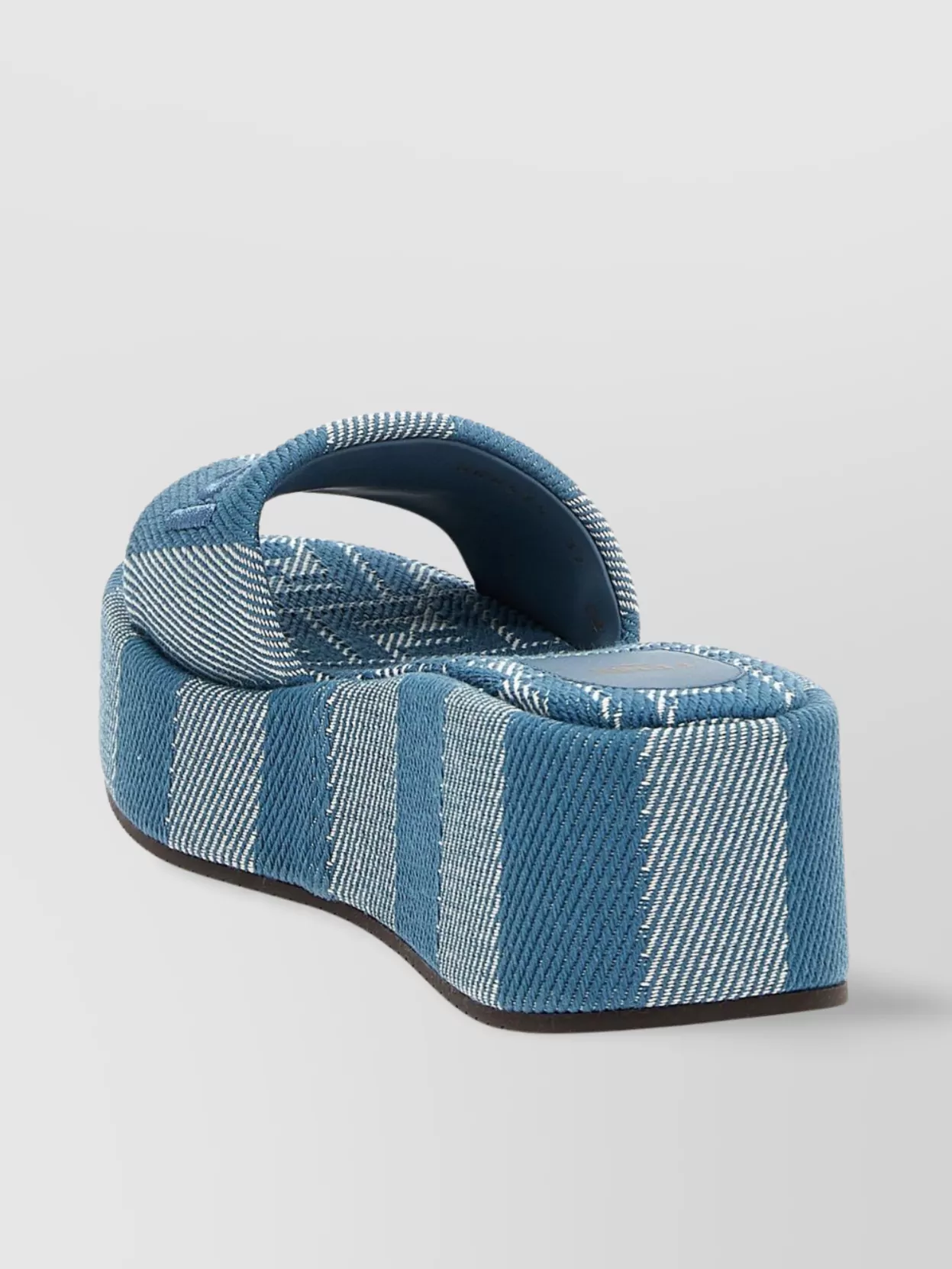 Shop Fendi Sunny Slides With Platform Sole And Striped Pattern