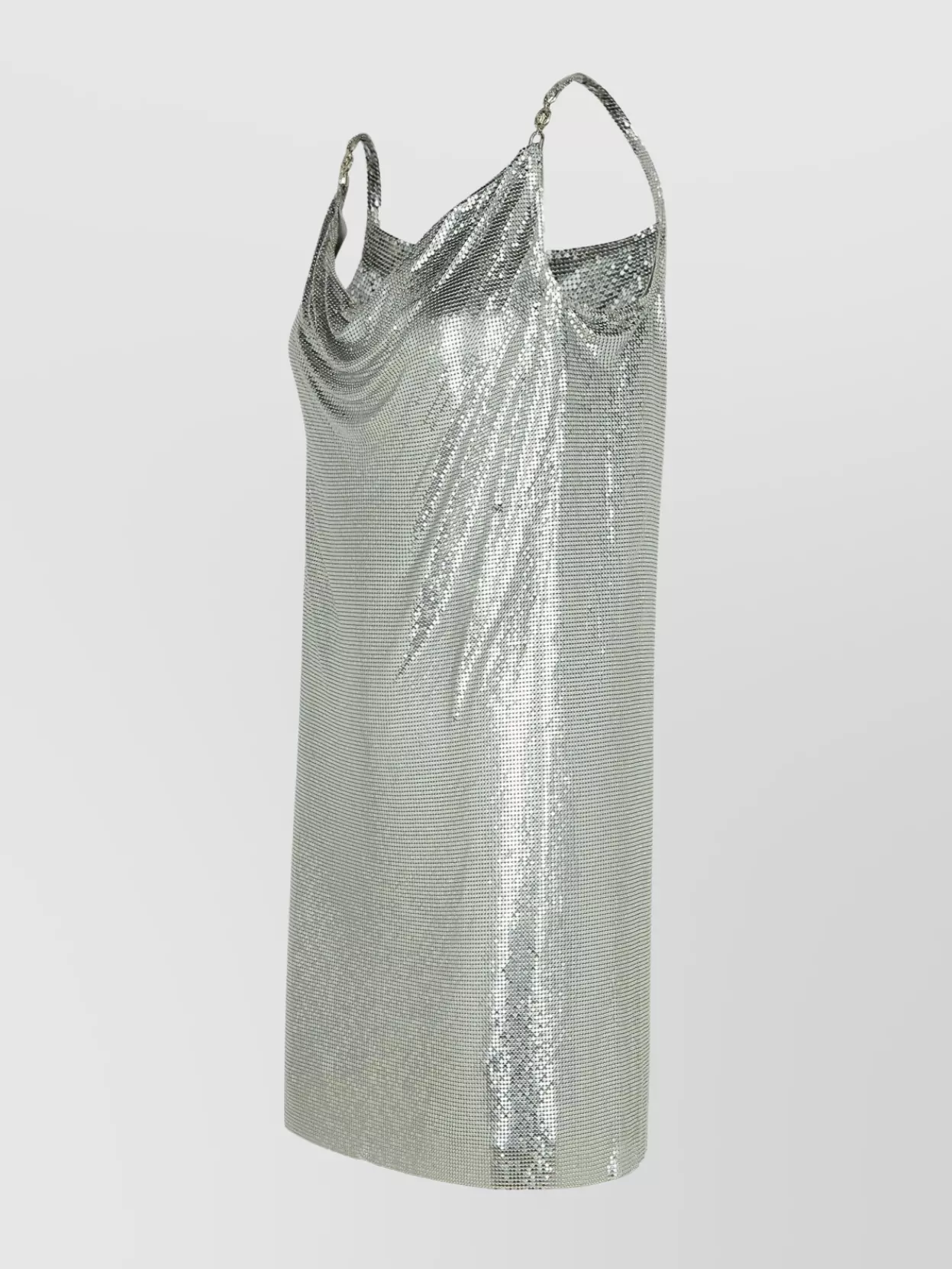 Versace Silver Metal Dress In Grey