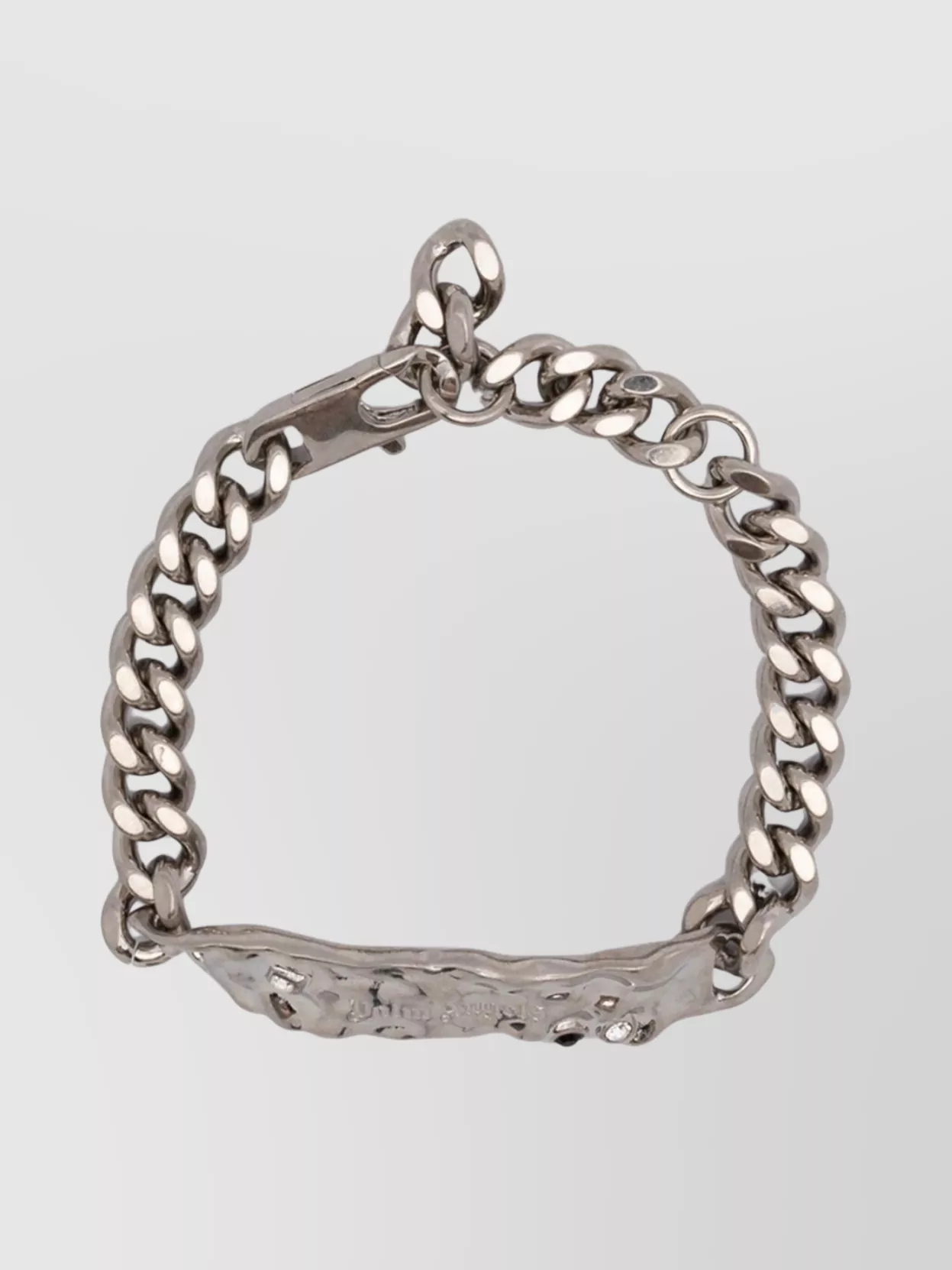 Shop Palm Angels Brass Chain Link Engraved Rhinestone Embellishment