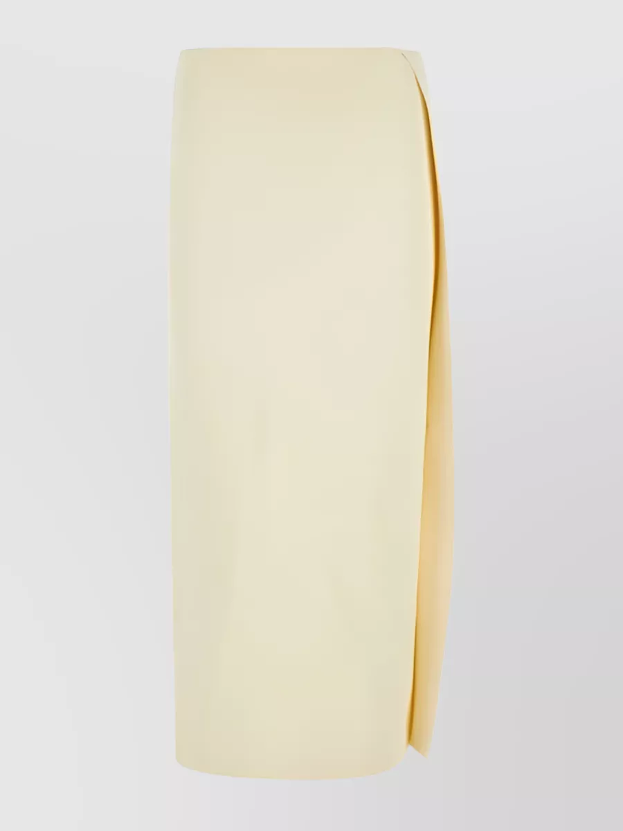 Jil Sander Textured Wrap Midi Skirt In Cream