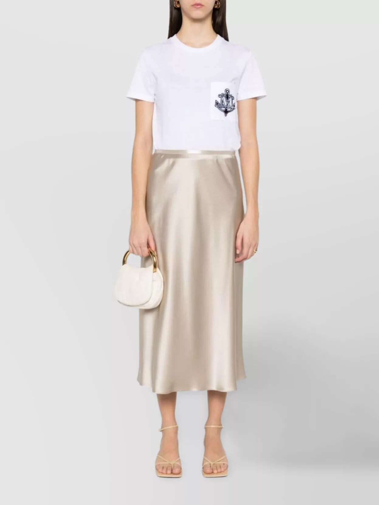 Shop Max Mara Top Crew Neck Chest Pocket