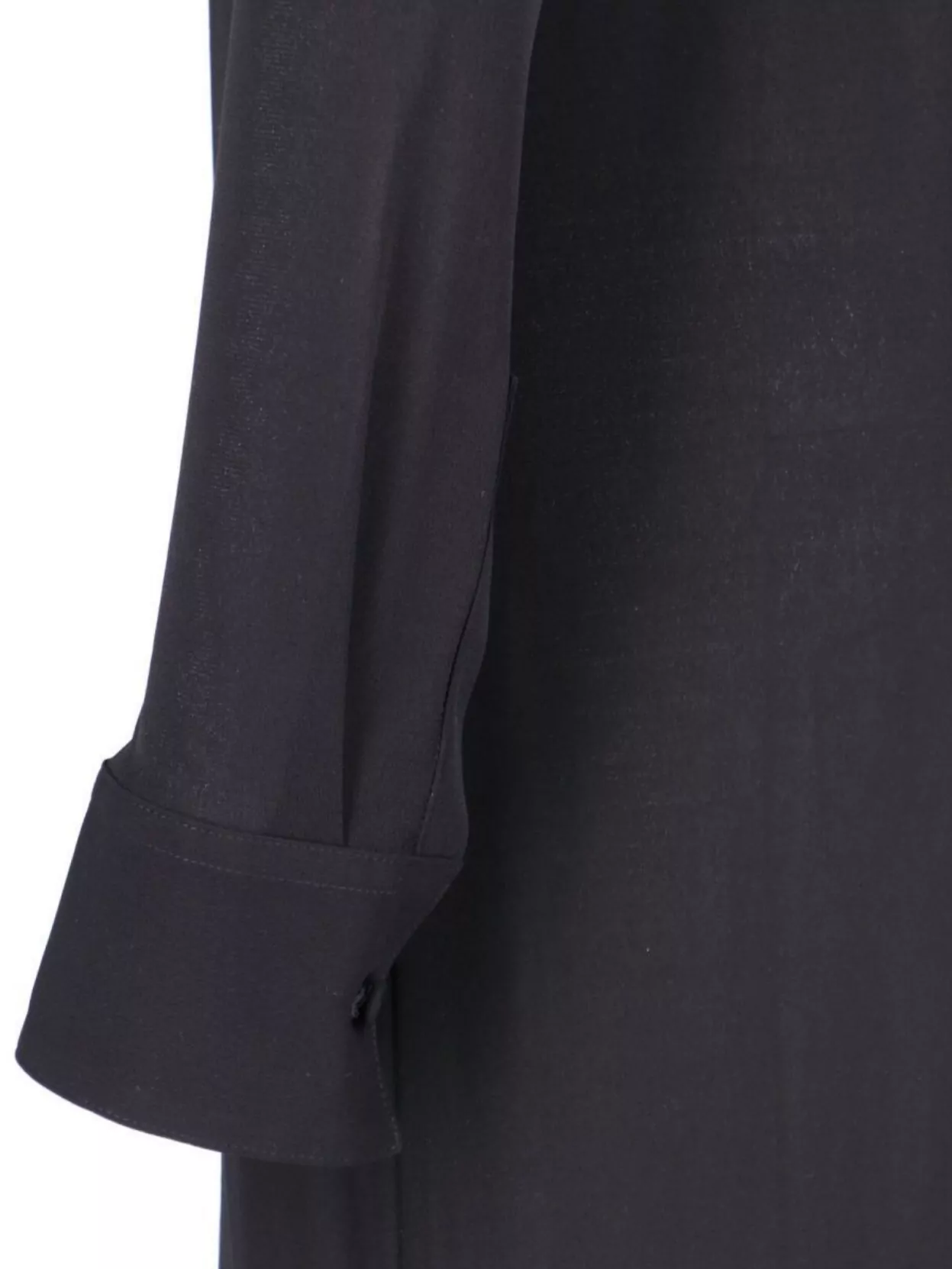 Jil Sander Sheer Fabric Knee Length Dress With Cuffed Sleeves In Black