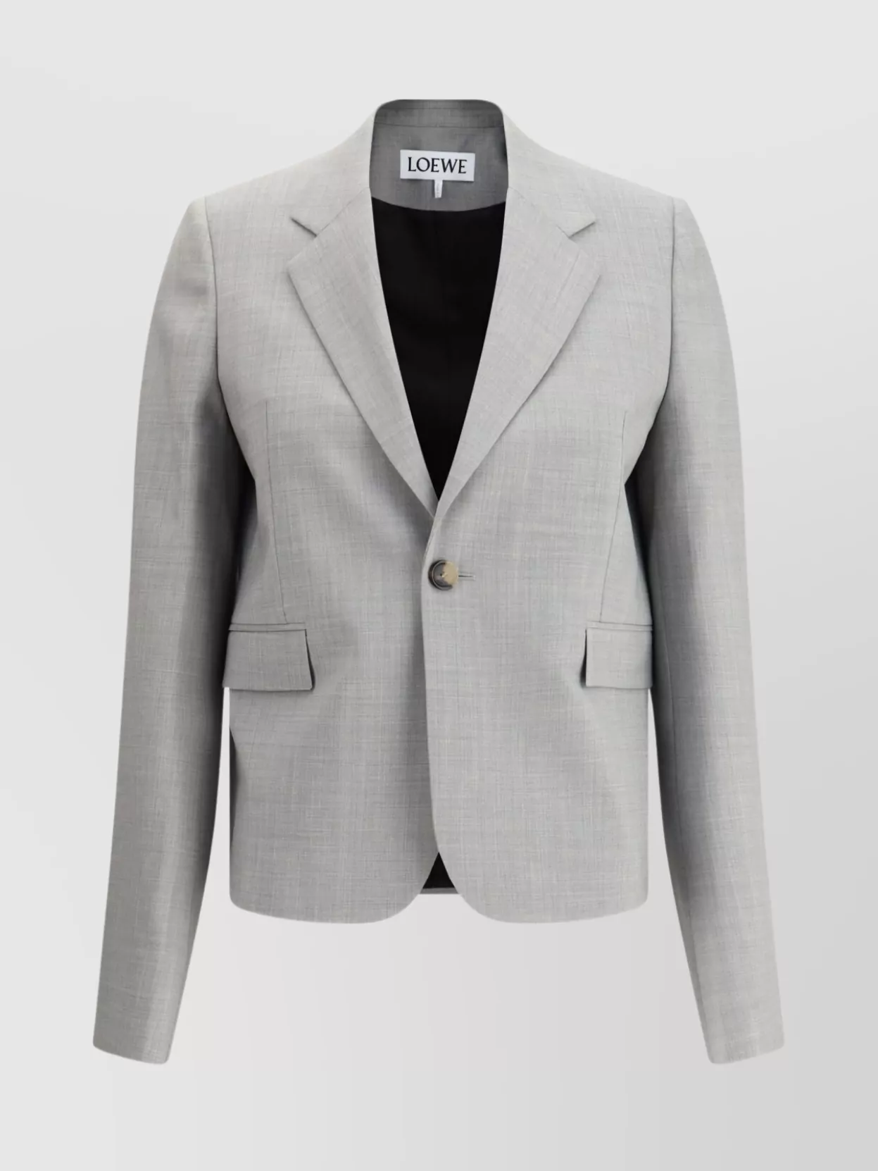 Loewe Wool Single-breasted Jacket With Flap Pockets