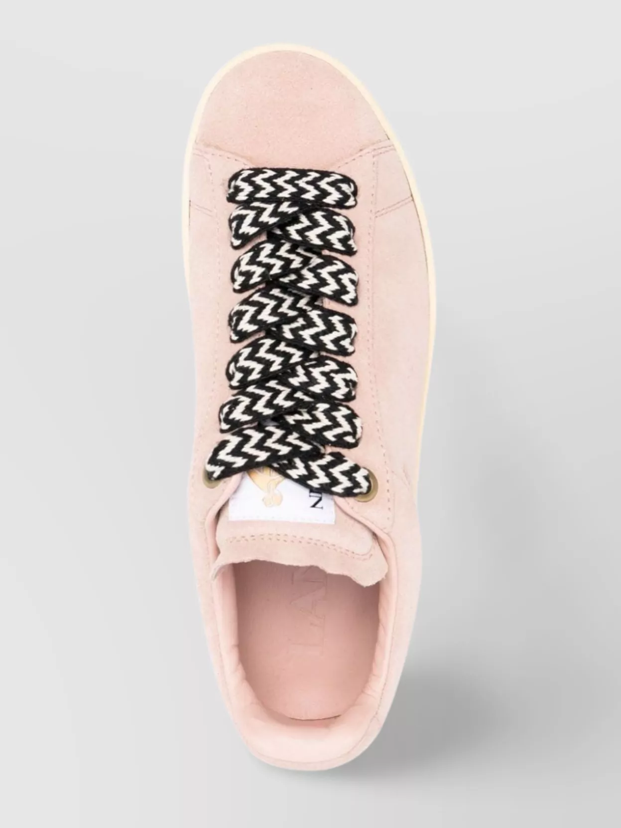 Lanvin Suede Curb Lite Low-cut Casual Shoes In Pastel