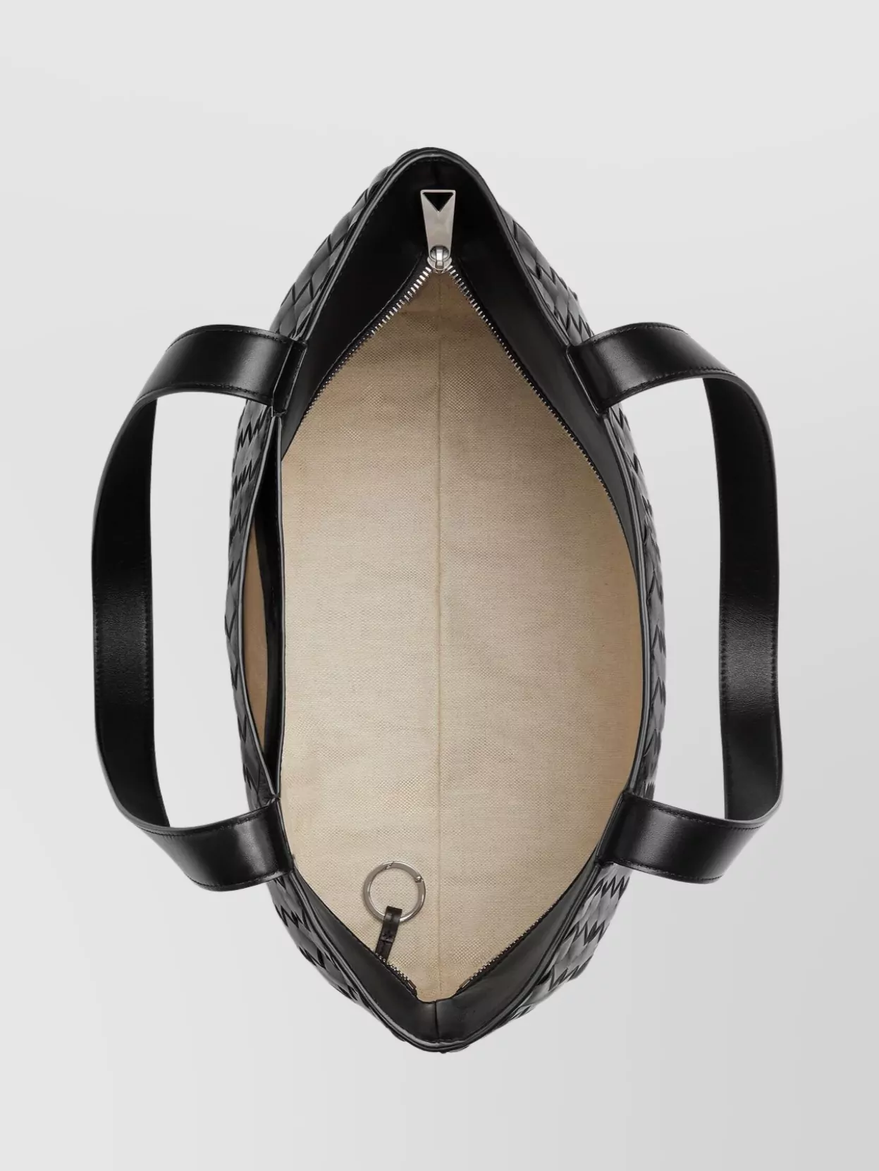 BOTTEGA VENETA SMALL WOVEN TOTE BAG WITH ZIPPER