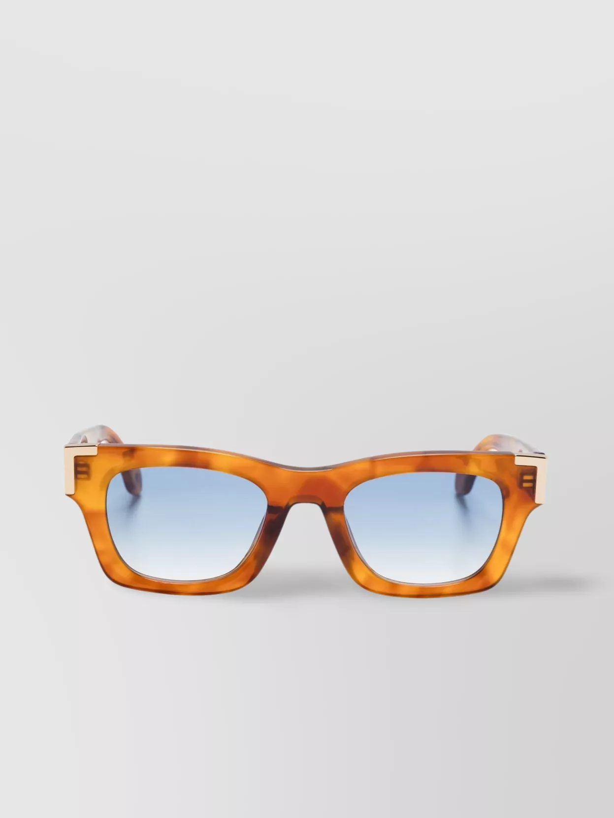 Shop Palm Angels Curved Tips Square Frame Sunglasses