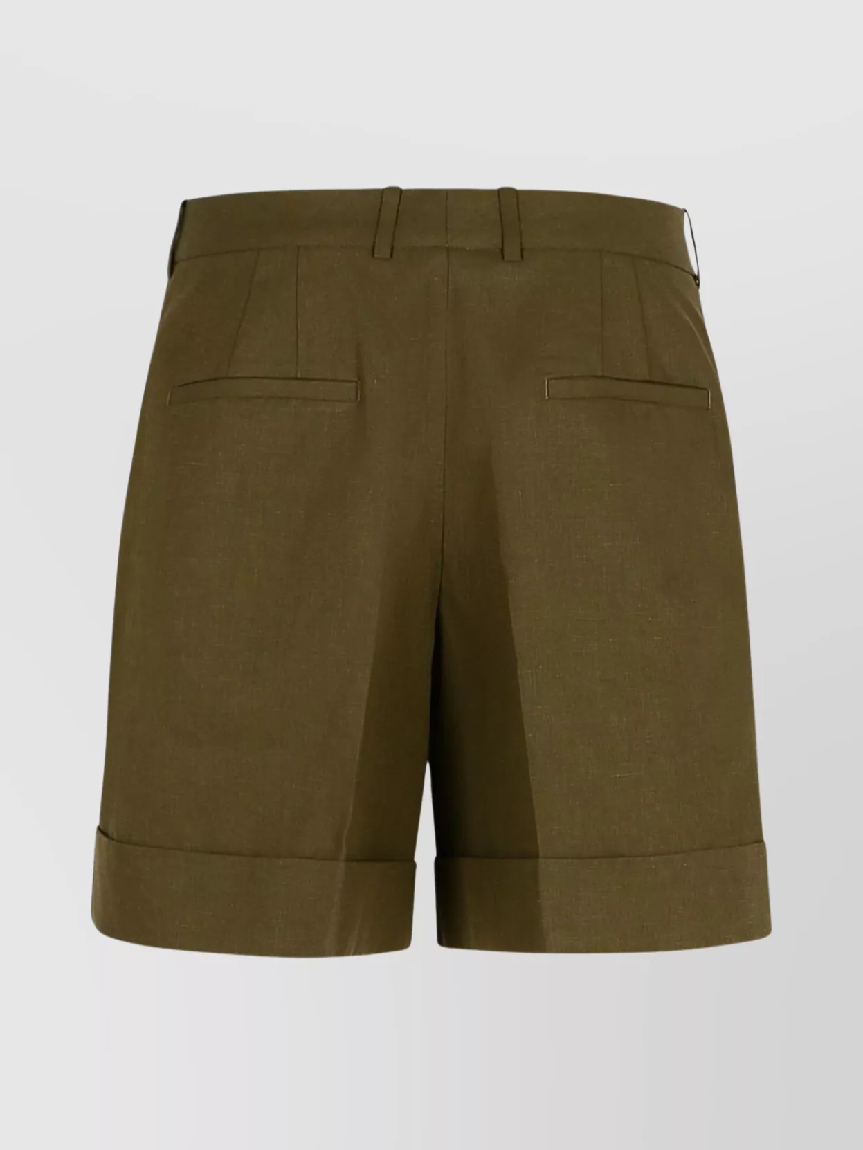 Shop Jil Sander Linen Shorts With Pockets And Cuffed Hem